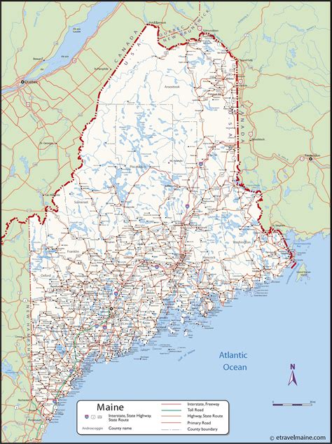 Map Of Maine Full Size Ex