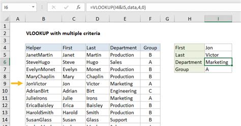 Vlookup With Multiple Criteria Excel Formula Exceljet