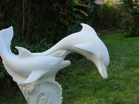 Leaping Dolphins Statue Large Garden Sculpture