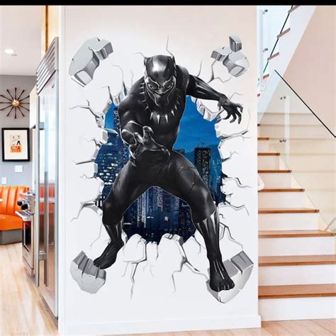 Black Panther Room Wall Decor Etsy
