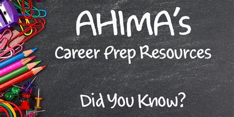 Ahimas Career Prep Resources Did You Know American National