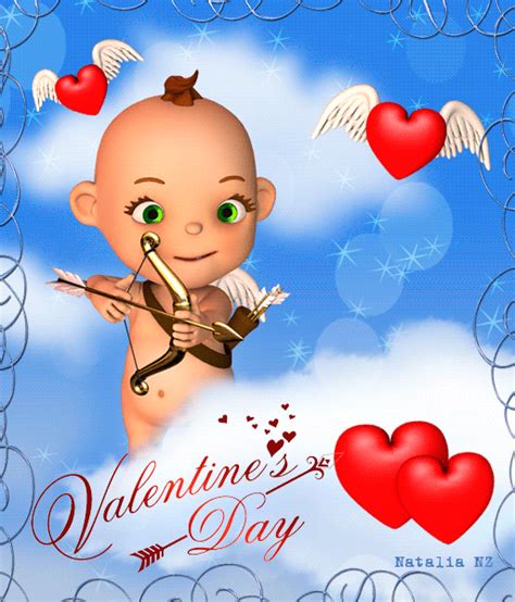 Touching Hearts Happy Valentines Day Animated 