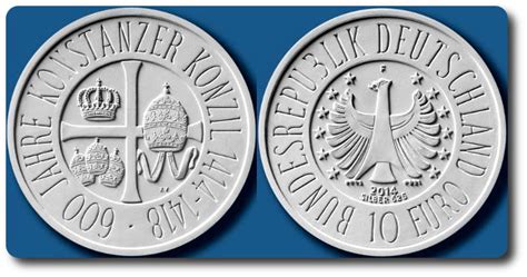Alemania 10 € 2014 600 Años Concilio De Constanza Numismatica Visual