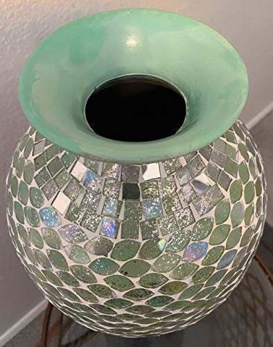 Decorshore Mosaic Floor Vase 20 Tall Vase Decorative Mosaic Vase For