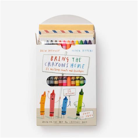 Bring The Crayons Home A Box Of Crayons Letter Writing Paper And En