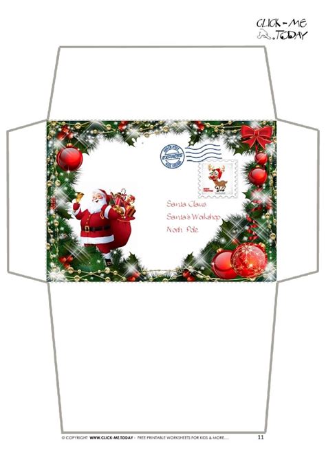 Free printable letter & envelope to and from santa claus templates ⭐ download and print for free! Craft envelope - Letter to Santa Claus -Christmas ...