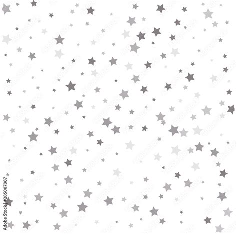 Silver Stars On A Square Background Christmas Stars Background Vector