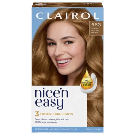 Clairol Nicen Easy Permanent Hair Color 65g Lightest Golden Brown 1 Ct Fred Meyer