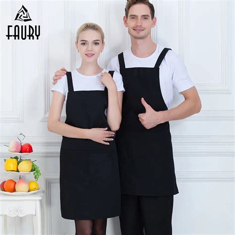 New Arrival Unisex Pure Color Chef Apron Food Service Restaurant Kitchen Cooking Bbq Catering