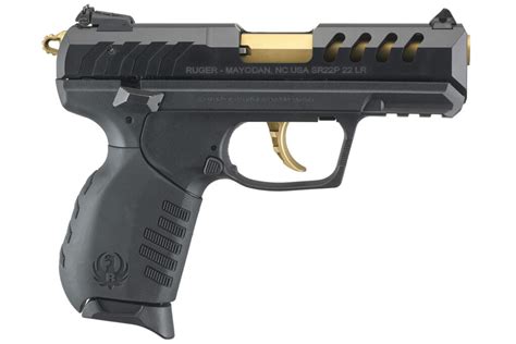 Buy Ruger Sr22 22lr Rimfire Pistol With Gold Pvd Barrel Online For Sale