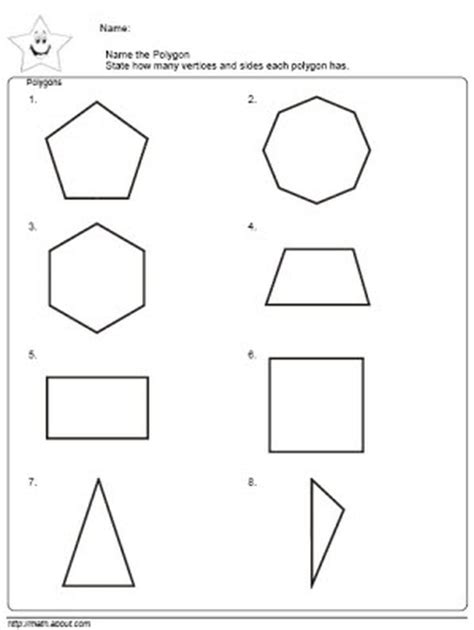 Identify Polygons Worksheet 4th Grade