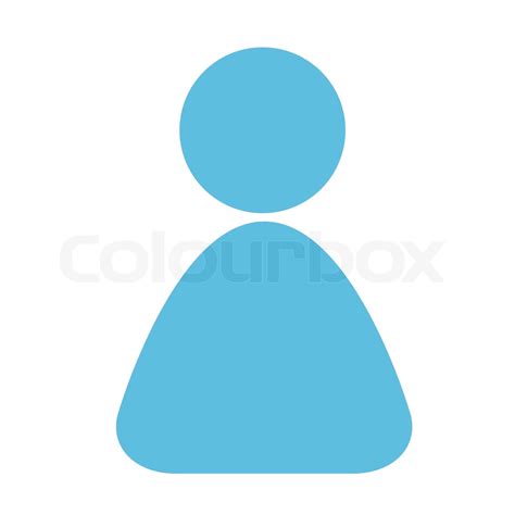 Blue User Icon Illustration Stock Vector Colourbox