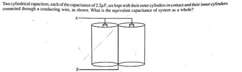 Answered Two Cylindrical Capacitors Each Of The Bartleby