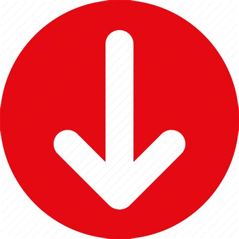 Arrow Down Red Icon Download On Iconfinder On Iconfinder