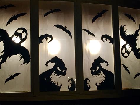 Pin By Kd On Halloween Window Silhouettes Halloween Window Display