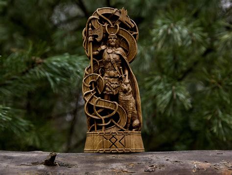 Art And Collectibles Figurines Loki Norse God Wood Figurine Loki Norse