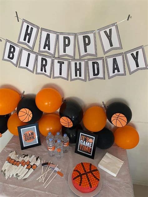 Basketball Happy Birthday Banner Basketball Birthday Party Decorations