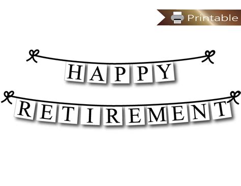 Free Printable Happy Retirement Banner Printable Templates