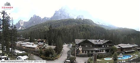 Webcam Caravan Park Sesto Pusteria Tre Cime Dolomiti