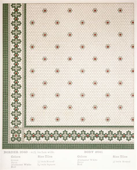 Laurelhurst Craftsman Bungalow Period Mosaic Floor Tile Catalog