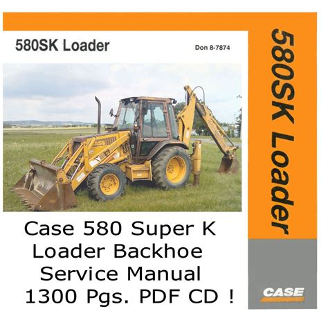 Case 580 Super K Loader Backhoe Construction King Service Manual Pdf Cd
