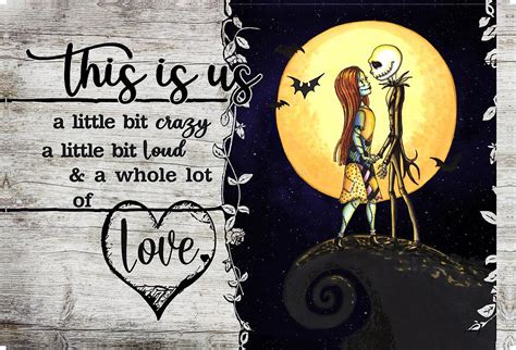 Nightmare Before Christmas This Is Us Love Quotes Wall Art Canvas