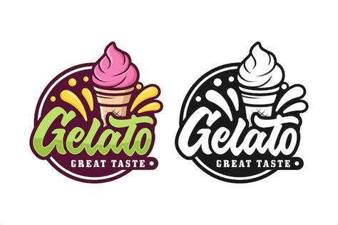 Premium Vector Ice Cream Gelato Premium Logo
