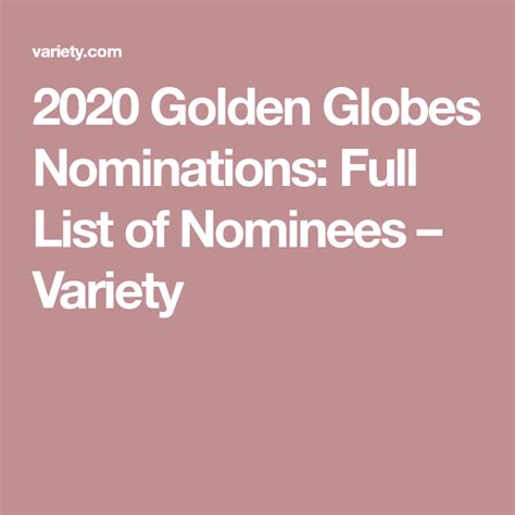 Golden Globes 2020 The Complete Nominations List Best Television
