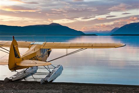 Supercub Bushplane Naknek Lake Sunrise