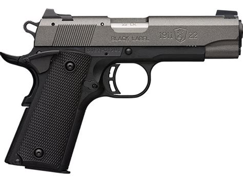 Browning 1911 22 Black Label Tungsten Rail Compact 051892490 22 Lr