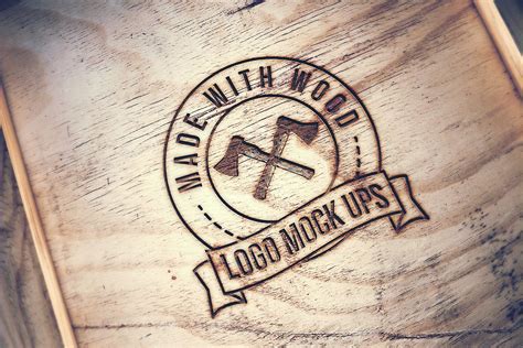 Engraved Wood Logo Free Mockup To Showcase Your Branding Logo Design