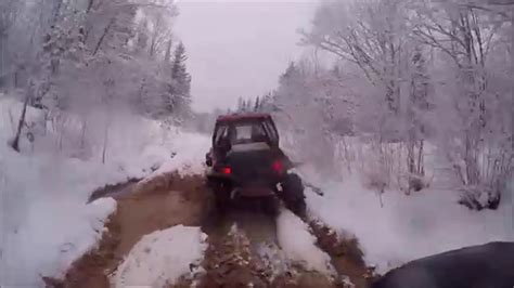 Rzr 1000s Snow Riding Busting Through Ice And Breaking Axles Pt2