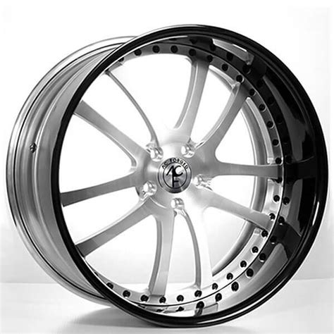 22 Staggered Ac Forged Wheels Ac312 Brushed Face With Black Lip Three