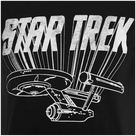 Star Trek Mens Enterprise Logo T Shirt Black Iwoot