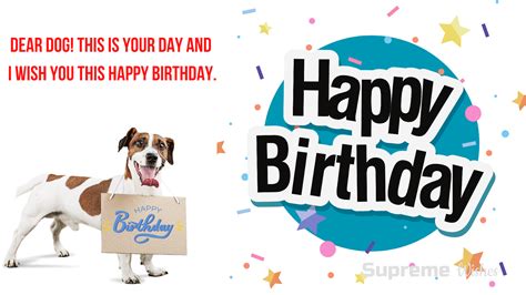 Happy Birthday Dog Excited Wishes And Messages Supreme Wishes