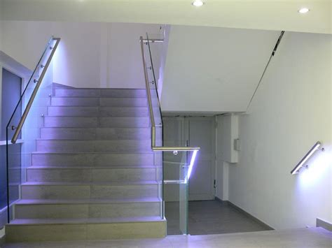 Your handrail posts stock images are ready. LED Glass Railing For Stairs | Demax Arch