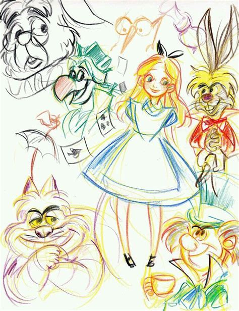 Esboço De Alice Disney Sketches Disney Alice Wonderland