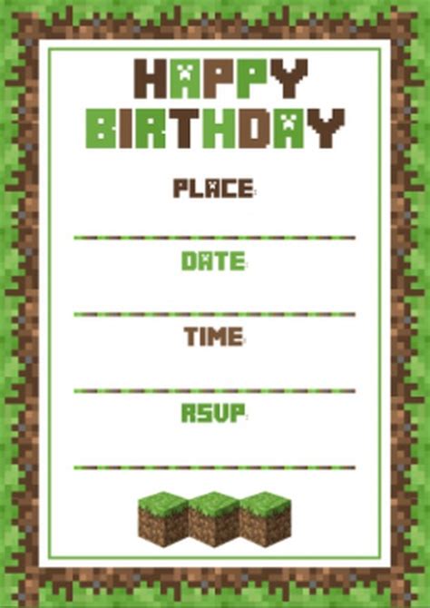 benefits  minecraft birthday party invitations