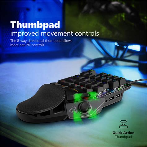Quickstrike One Handed Gaming Keypad With Joystick Vertux Gaming