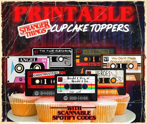 Stranger Things Cupcake Toppers Printable Printable Word Searches