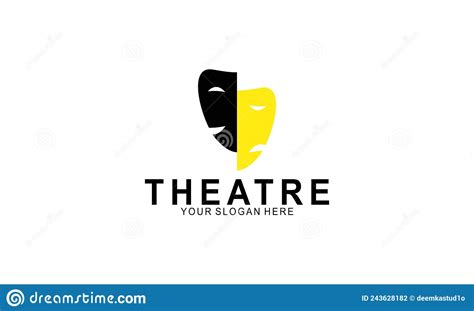 Mask Theatre Drama Theatre Face Logo Stock Vector Illustration Of