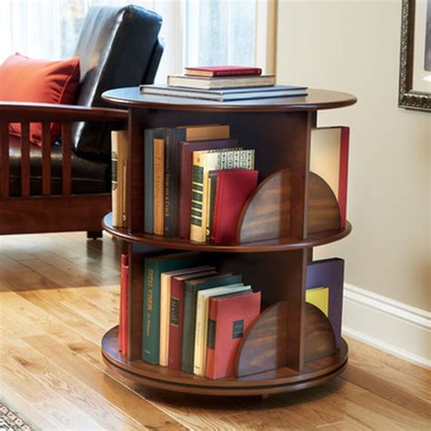 Readers Swivel End Table Bookcase Book Racks Storage