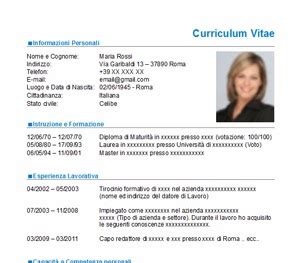 Il modello curriculum vitae europass si redige online. Modello curriculum vitae parrucchiera ...