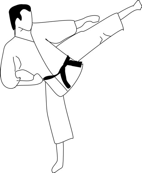 Onlinelabels Clip Art Karate Kick