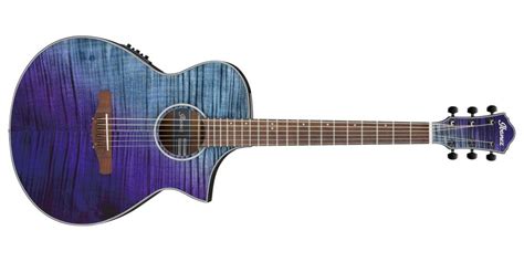Ibanez Aewc32fm Acousticelectric Guitar Purple Sunset Fade High