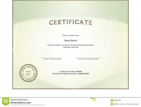 Certificate Form Royalty Free Stock Photo - Image: 30892425
