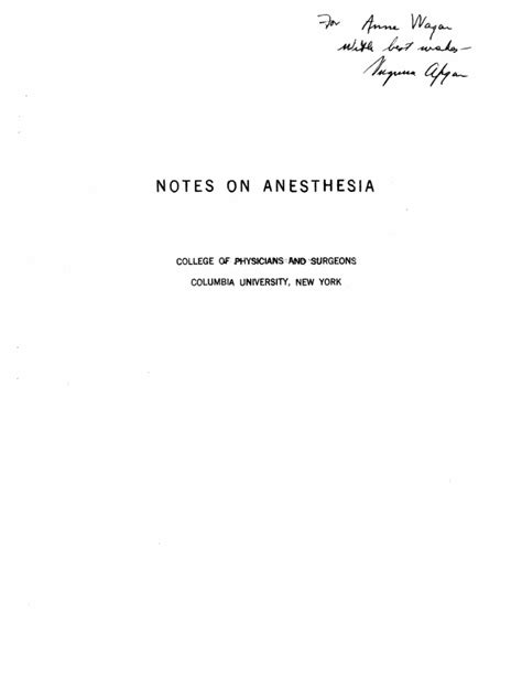 Notes On Anesthesia Anesthesia Oxygen