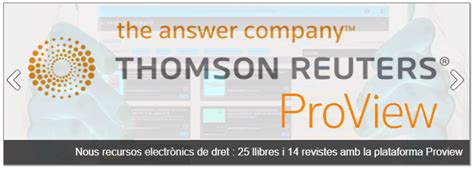 Dipòsit Digital De La Universitat De Barcelona Thomson Reuters Proview