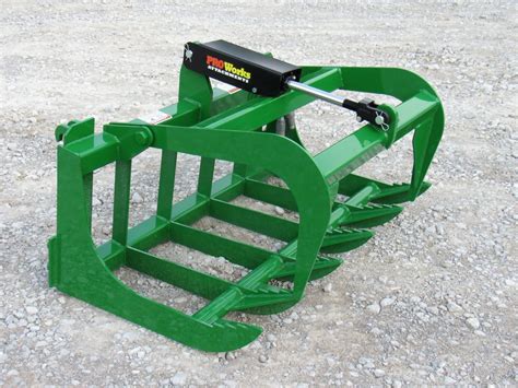 48″ Single Cylinder Root Grapple Attachment Fits John Deere Loader
