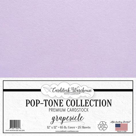 Grapesiclelavenderlight Purple Cardstock Paper 12 X 12